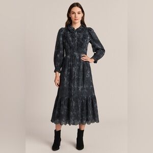 513 LOVESHACKFANCY Elspeth Tie Dye Lace Dress Midnight Hand Dye Size Large